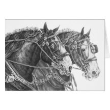 Dibujo del caballo de proyecto de Clydesdale por e Felicitacion