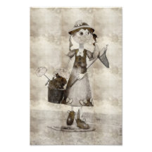 Dibujo del chica impresiones fotograficas