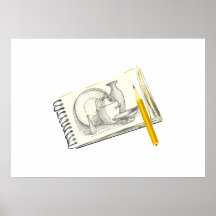 Dibujo del cojín de bosquejo impresiones