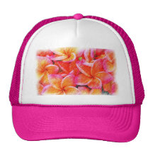 Dibujo del Frangipani Gorras De Camionero