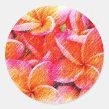 Dibujo del Frangipani Pegatina