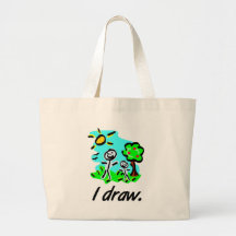Dibujo la figura regalos del palillo del artista bolsa de mano