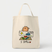 Dibujo las camisetas y los regalos bolsa de mano