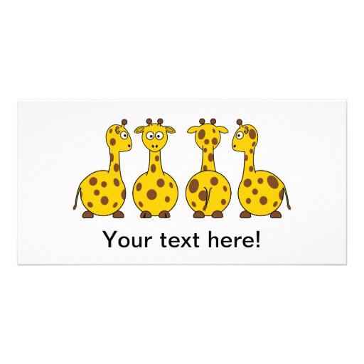 Dibujos animados de las jirafas tarjeta fotográfica de Zazzle. Dibujos animados de las jirafas tarjeta fotográfica de Zazzle.