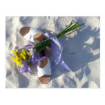 Dicha del boda de playa tarjeta postal