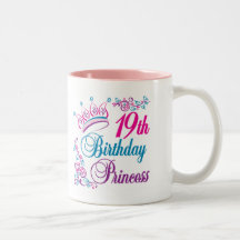 diecinueveavo Princesa del cumpleaños Taza De Café