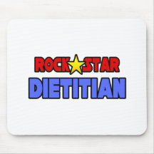 Dietético de la estrella del rock alfombrillas de raton