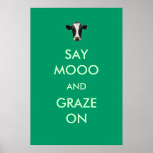 Diga el MOO y paste en el poster divertido del chi