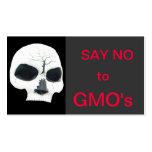diga no a gmo - cráneo plantillas de tarjetas personales