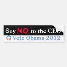 Diga no al CEO, voto Obama Etiqueta De Parachoque
