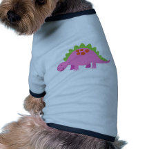 Dino rosado camisa de perro