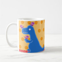Dino y puntos tazas de café