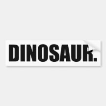 "Dinosaurio blanco." Pegatina para el parachoques  Pegatina De Parachoque