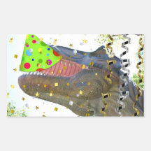 Dinosaurio del juerguista del cumpleaños rectangular altavoz