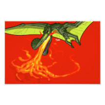 dinosaurio del Pterodactyl Llameante-que lanza - S Fotografía