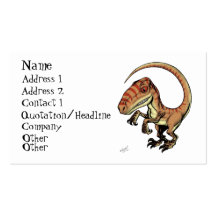 Dinosaurio del rapaz del Velociraptor de Marco D C Plantilla De Tarjeta De Negocio