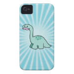 Dinosaurio lindo del bigote iPhone 4 Case-Mate coberturas