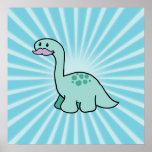 Dinosaurio lindo del bigote impresiones