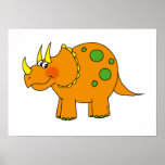 Dinosaurio lindo - triceratops impresiones