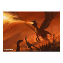 Dinosaurio prehistórico de Fuego-Respiración de Ja Anuncio