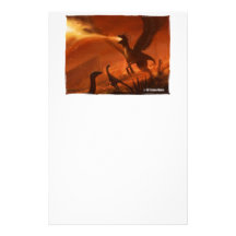 Dinosaurio prehistórico de Fuego-Respiración de Ja Papelería De Diseño