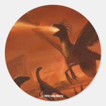 Dinosaurio prehistórico de Fuego-Respiración de Ja Etiquetas