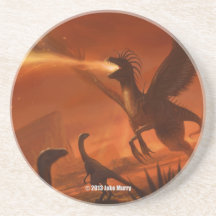 Dinosaurio prehistórico de Fuego-Respiración de Ja Posavasos Cerveza