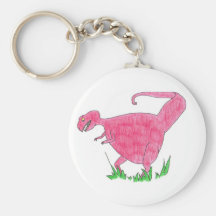 Dinosaurio rojo llaveros