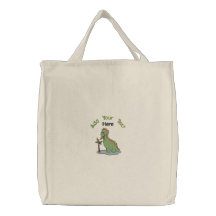 Dinosaurio verde bolsas