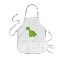 Dinosaurio verde lindo delantales