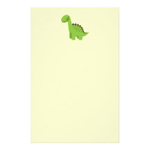 Dinosaurio verde lindo papelería