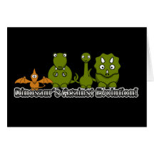 Dinosaurios contra la evolución felicitacion 