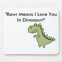 Dinosawaaa.ai, "medios de Rawr te amo en Dinosa… Tapete De Ratones