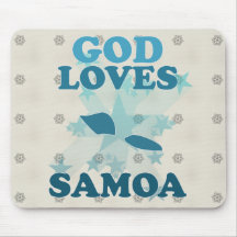 Dios ama a los americanos Samoa Alfombrillas De Raton