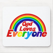 Dios ama cada uno arco iris gay alfombrilla de raton