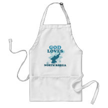 Dios ama Corea del Norte Delantales