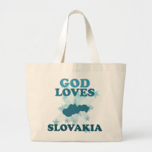 Dios ama Eslovaquia Bolsas Lienzo
