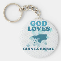 Dios ama Guinea-Bissau Llaveros