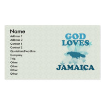 Dios ama Jamaica Plantillas De Tarjetas De Visita