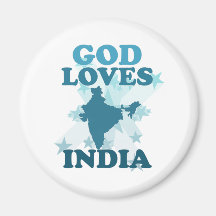 Dios ama la India Imán De Frigorifico