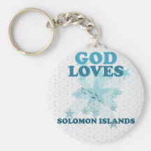 Dios ama Solomon Island Llaveros