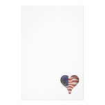 Dios bendice América en un corazón Papelería Personalizada