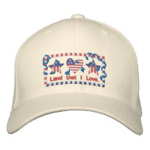 Dios bendice América Gorros Bordados