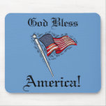 Dios bendice América Mousepad Tapetes De Ratones
