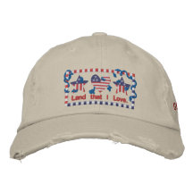 Dios bendice América patriótica Gorras De Beisbol Bordadas