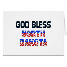 Dios bendice Dakota del Norte Tarjeton