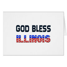 Dios bendice Illinois Tarjeton