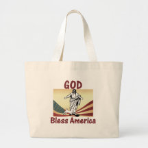 Dios bendice la bolsa de asas americana