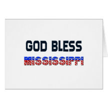 Dios bendice Mississippi Tarjeton