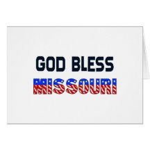 Dios bendice Missouri Tarjeton